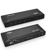 WAVLINK USB C Docking Station Dual 4K Display with 60W Charging/PD for W... - £210.17 GBP