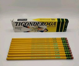Vtg Dixon Ticonderoga 1388 No 2 Soft Pencils Partial Box Of 10  Made In USA - £11.62 GBP