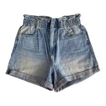 Kancan Womens Shorts Adult Size Large Light Wash Denim 3.5&quot; Inseam Pockets - £20.45 GBP
