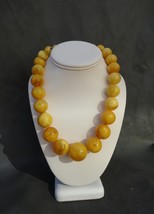 Huge Natural Butterscotch Baltic Amber Necklace Egg Yolk Beaded Necklace 107 g - £4,740.46 GBP