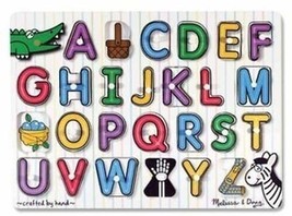 TOY SALE MELISSA &amp; DOUG 3272 SEE INSIDE ALPHABET PEG PUZZLE - £10.58 GBP