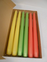 PartyLite Citrus Metallics M1088 Box of 6 Dinner Taper Candles Unscented - $23.17
