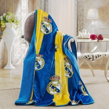 Real Madrid Silk Touch Sherpa Lined Throw Blanket 50X60 - £36.76 GBP