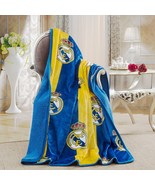 Real Madrid Silk Touch Sherpa Lined Throw Blanket 50X60 - £35.95 GBP