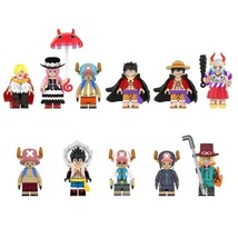 11pcs One Piece Luffy Sabo Sanji Chopper Yamato Perona Minifigures Set - $44.99