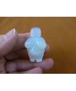 (Y-VEN-559) white Opalite glass Woman goddess GEMSTONE figurine love statue - £14.70 GBP