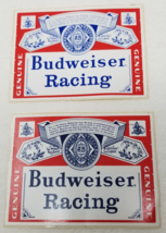 Genuine Budweiser Racing Sticker Decal Set of 2 1980 World Renowned Lager Beer - $14.20