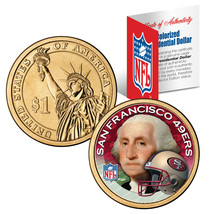 SAN FRANCISCO 49ERS Colorized Presidential $1 Dollar Coin Football NFL L... - £9.37 GBP