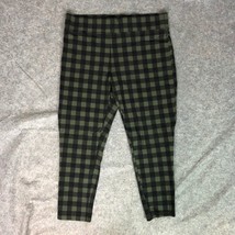 Loft Womens Pants Extra Large Green Black Check Legging Skinny Stretch C... - £14.50 GBP