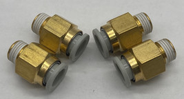 SMC KQ2H08-01AS Threated Quick-Plug Connector 5/16&quot; Lot of 4 - $252.94 MXN