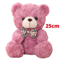 Teddy Bear Plush Pillow Toys Lovely Bow-Knot Bears Toys Stuffed Soft Animal Doll - £13.79 GBP