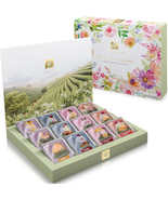 Teabloom Flowering Tea Chest - Curated Collection of 12 Gourmet Flowerin... - £38.39 GBP