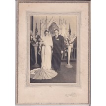 Vintage Wedding Cabinet Card, Special Day Black and White Photograph, Dapper - £19.89 GBP