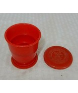 Vintage Boy Scouts of America Collapsable Cup w/ Lid RED - $278.46 MXN