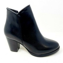 Thursday Boot Co Black Uptown Boots Womens Zipper Leather Bootie - £54.71 GBP