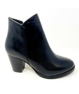 Thursday Boot Co Black Uptown Boots Womens Zipper Leather Bootie - $95.86 CAD