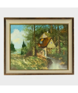 Oil Painting - Watermill Forest Scene - £58.84 GBP