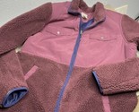 Duluth Trading Jacket Mens XL Maroon Full Zip-Up Fleece Navy blue - $44.54