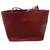 Karl Lagerfeld Paris Faux Leather Adele Tote Bag Red Rouge New with tags - $74.25