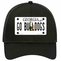 Go Bulldogs Georgia Novelty Black Mesh License Plate Hat - £22.67 GBP