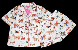 Isaac Mizrahi Pride Dogs Rainbow Costumes S/S Top Shorts Lgtwght Pajamas Wm&#39;s M - £32.47 GBP