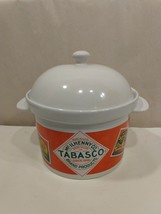 Tobasco Brand Hot Sauce Soup Tureen Pot Crock with Recipe Ideas Houston Harvest - £19.93 GBP