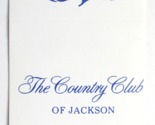 The Country Club of Jackson - ?Mississippi 30 Strike Matchbook Cover Mat... - $1.77