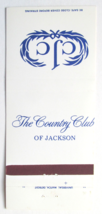 The Country Club of Jackson - ?Mississippi 30 Strike Matchbook Cover Mat... - £1.39 GBP