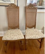 2 Vintage STANLEY FURNITURE Italian Provincial Cane Back Dining Side Chair - £100.49 GBP