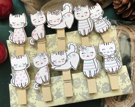 Children&#39;s Birthday Party Favor Decoration,Wooden Pegs,Paper Wooden Clips - £2.51 GBP+