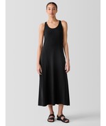 Eileen Fisher Black Sleeveless Fine Jersey Racerback Midi Tank Dress Siz... - €85,60 EUR