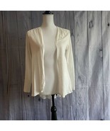 Elle Cardigan, Size Medium, Ivory, Cotton Blend, Long Sleeve - $15.99