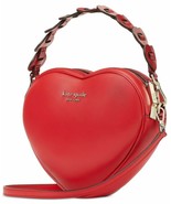 Kate Spade 2022 Heartbreaker 3D Heart Leather Crossbody Lingonberry Red NEW - $350.00