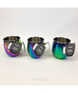 Set of 3 Cambridge Titanium Rainbow Moscow Mule Mugs 20oz Stainless Stee... - €25,35 EUR