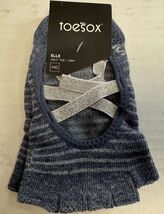 Toesox Women&#39;s Medium Elle Half Toe Grip Socks Non-Slip Pilates &amp; Yoga S... - $21.34