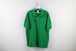 Lacoste Mens 7 US 2XL Croc Logo Pique Cotton Collared Polo Shirt Kelly Green - £30.99 GBP
