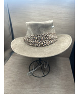 vtg Jackaroo Brown Suede Australian Outback Hat sz M - $47.39 CAD