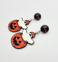 Spooky Ghost And Pumpkin Halloween Fashion Dangle Earring - £15.42 GBP