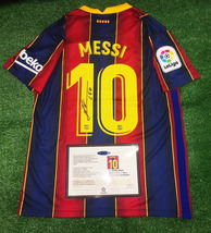 Lionel Messi SIGNED Barcelona HOME 20/21 Signature Shirt/Jersey + COA - £99.87 GBP
