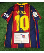 Lionel Messi SIGNED Barcelona HOME 20/21 Signature Shirt/Jersey + COA - £89.89 GBP