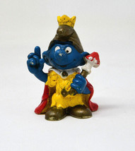Smurfs 20046 Emperor Smurf Vintage Figure PVC Toy Figurine Peyo - £4.75 GBP