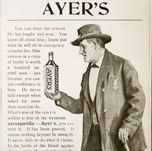 Ayer&#39;s Sarsaparilla Veterans 1897 Advertisement Victorian Quack Medicine... - $19.99