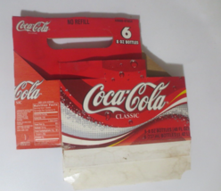 Coca-Cola Classic 6-8oz Bottles Carton Carrier with Multi color Swirl - £0.77 GBP