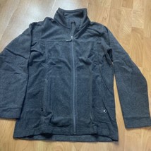 Colombia Gray Fleece Jacket Boys Large 14/16 Full Zip Up Long Sleeve - £8.99 GBP