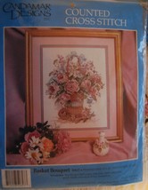 Counted Cross Stitch Kit &quot;Basket Bouquet&quot; 11&quot; x 14&quot; - $29.99