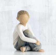 Caring Child Figure Sculpture Hand Painting Willow Tree By Susan Lordi - £48.82 GBP