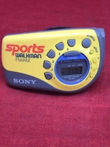 Sony Walkman FM/AM Yellow Sports Radio SRF-M78 Running Arm Band Working - £19.16 GBP