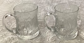 Set of 2 Vintage Arcoroc France Pressed Glass Canterbury Coffee Cups - $16.63