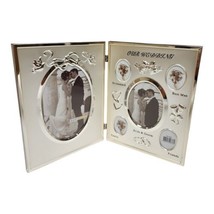 Wedding Picture Frame Marriage Silver Photo Collage Newlywed Keepsake Gift - $23.09