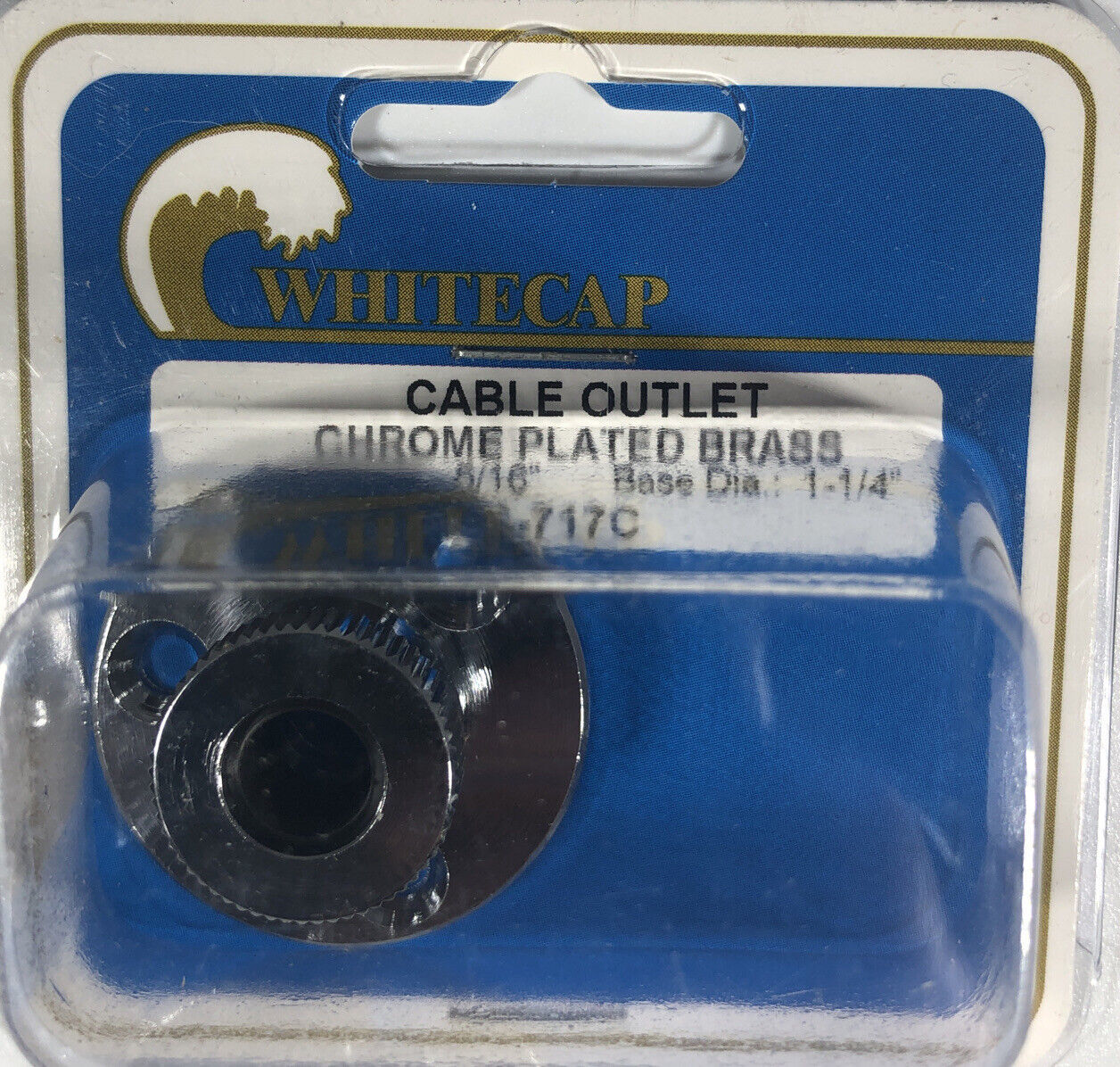 Whitecap S-717C Chrome Plated Brass Cable Outlet NEW-SHIPS SAME BUSINESS... - $9.78
